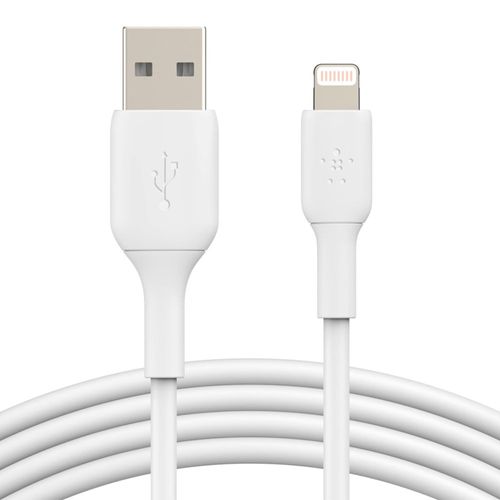 Reacondicionado: Cable lightning a USB Belkin, TPE, 1m, blanco