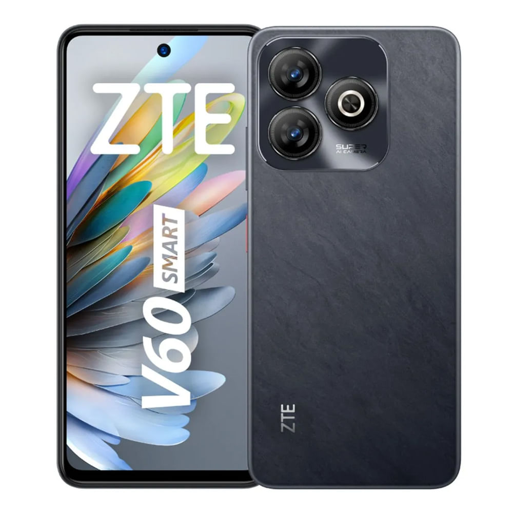 Celular ZTE Blade V60 Smart 4G, 256GB, 4GB RAM, cámara trasera 50MP y frontal 8MP, negro