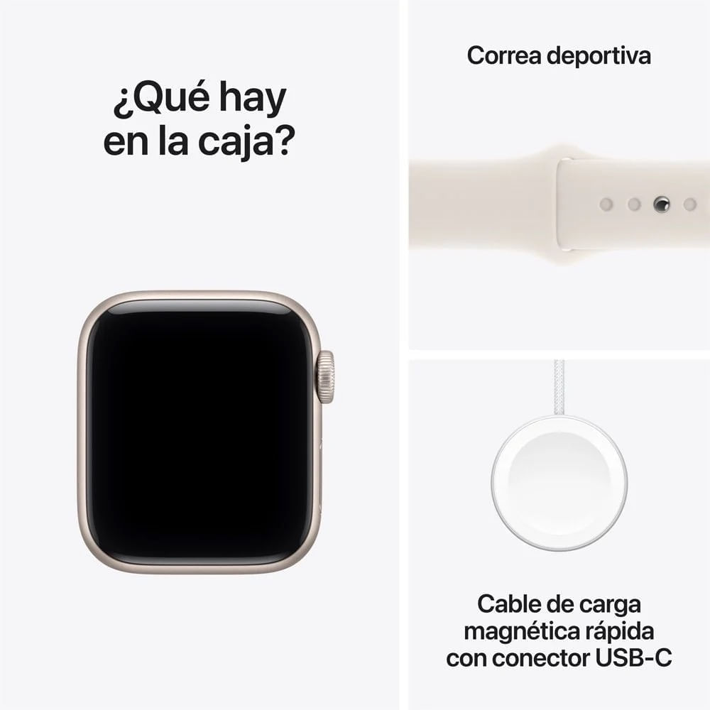 Imagen 2 del producto Apple Watch SE 3 40mm/OLED, GPS, seguimiento de actividad, correa S/M, starlight