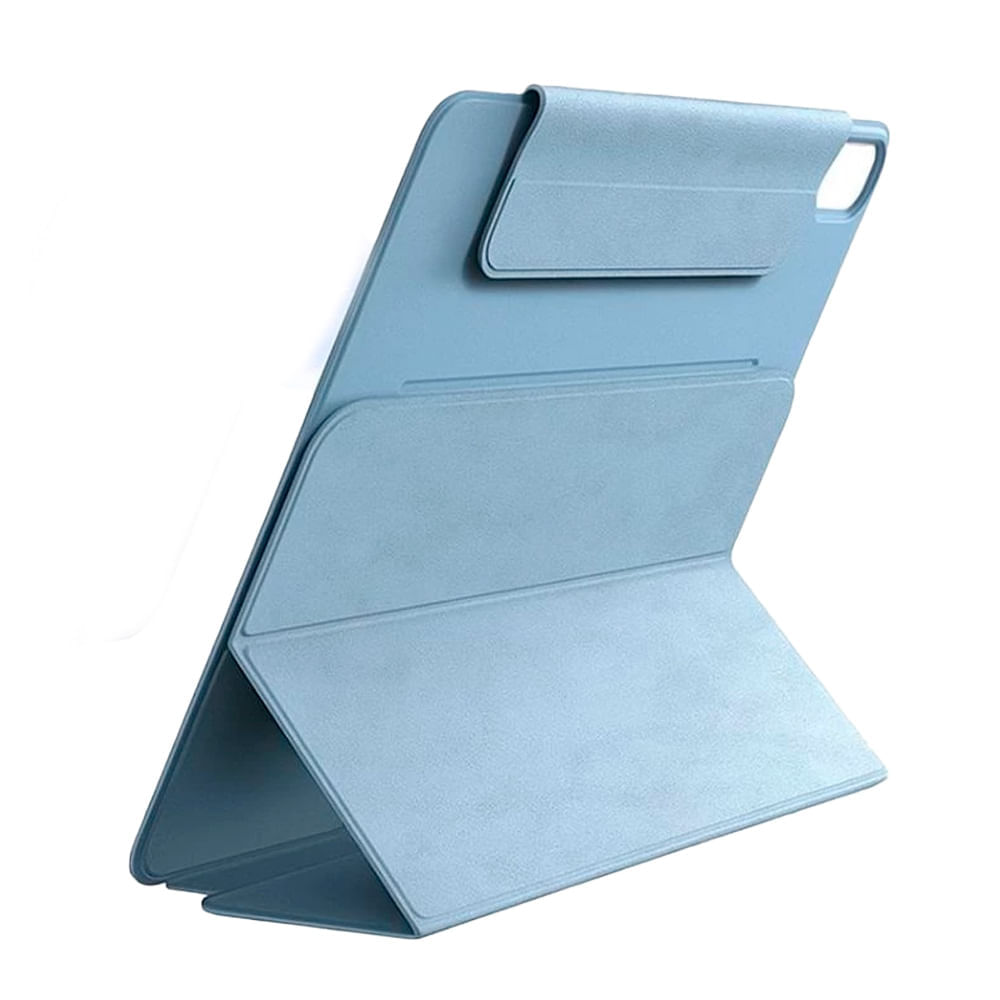 Funda desmontable imantada, iPad Air 13" 2024/2025, ranura Apple Pencil, protector de cámara, celeste