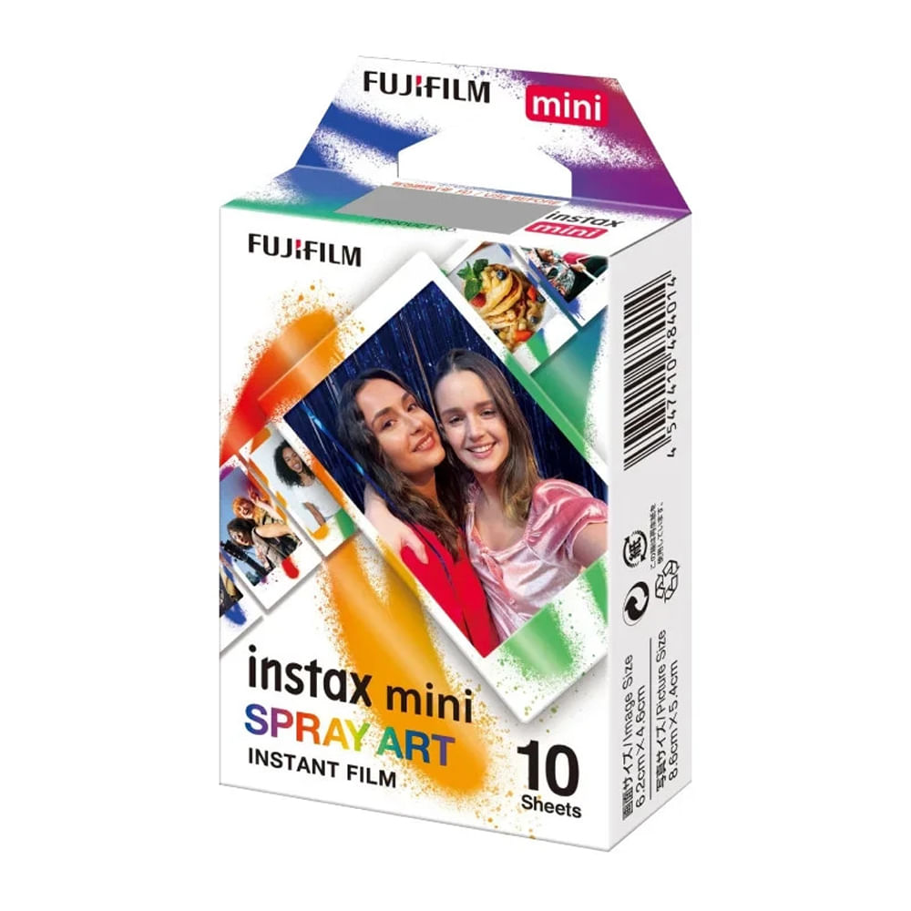 Imagen 2 del producto Película Fujifilm Instax Mini Spray Art, 10 hojas, marcos multicolor, ISO 800