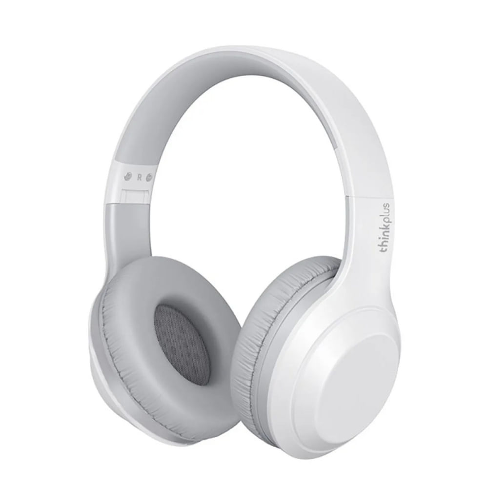 Audífonos Lenovo TH10 bluetooth, Over Ear, sonido 9D, micrófono CVC, batería duradera, blanco