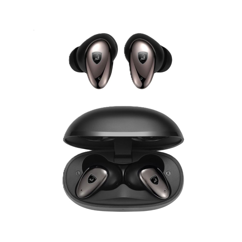 Imagen 2 del producto Audífonos bluetooth True Wireless Lamborghini Lambo Bud Huracan 300 duración máx. 17.5 horas con estuche, negro