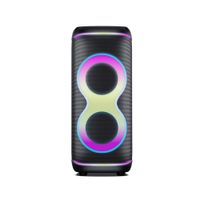 Parlante torre Bluetooth Decibel Partylights 2 80W, woofer, iluminación led, radio FM, hasta 2.5 horas de reproducción, negro