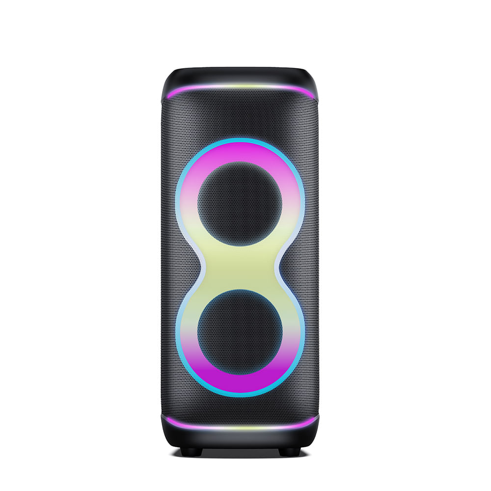 Parlante torre Bluetooth Decibel Partylights Pro 2 160W, woofer, iluminación led, radio FM, hasta 3 horas de reproducción, negro