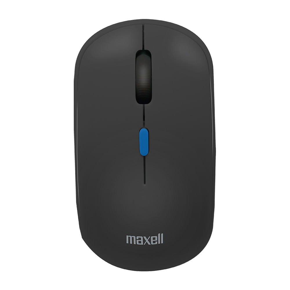 Mouse inalámbrico Maxell MOWL-200C receptor USB Tipo-C, 1600 dpi, 3 botones, usa 1 pila AA, negro