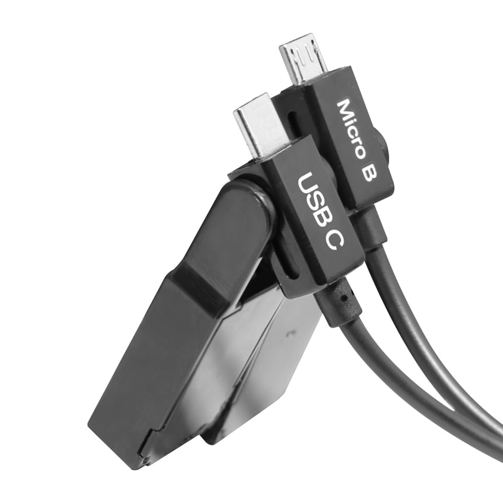 Imagen 2 del producto Hub Maxell Flex USB Tipo-C a 4x USB, 2 pueden transformarse en MicroUSB y USB Tipo-C, negro
