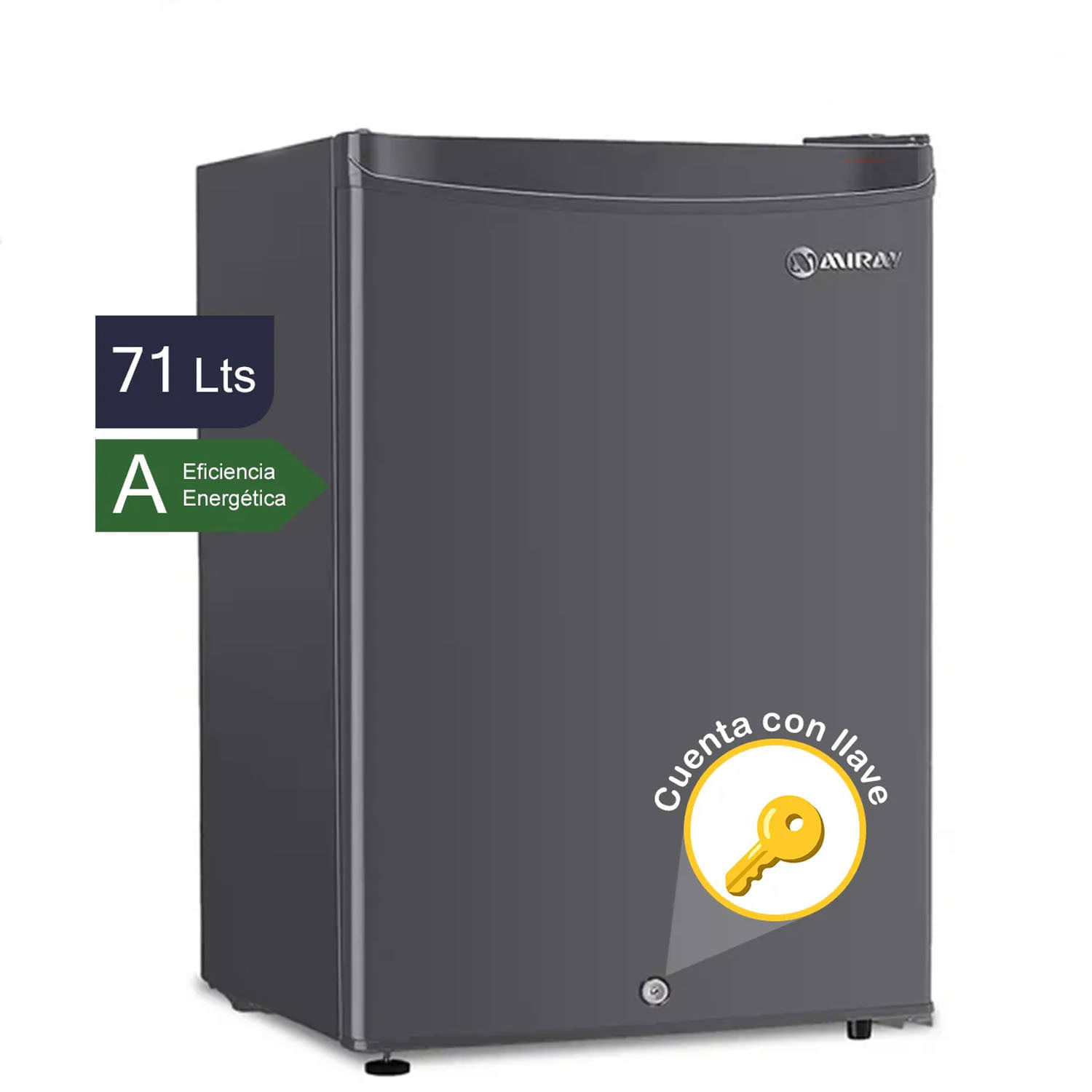 Imagen 2 del producto Frigobar Miray RM-75X Frost 71L, una puerta, congelador superior, eficiencia A, silver