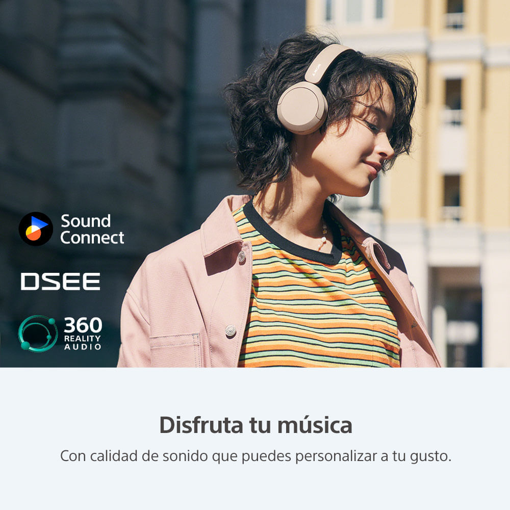 Imagen 2 del producto Audífonos on ear Sony WH-CH520, inalámbrico, bluetooth, batería hasta 50 horas, negro