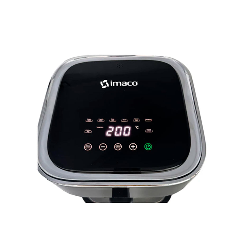 Imagen 2 del producto Freidora de aire Imaco AF1340G 4L, 1350W, panel táctil LED, recipiente de vidrio, negro