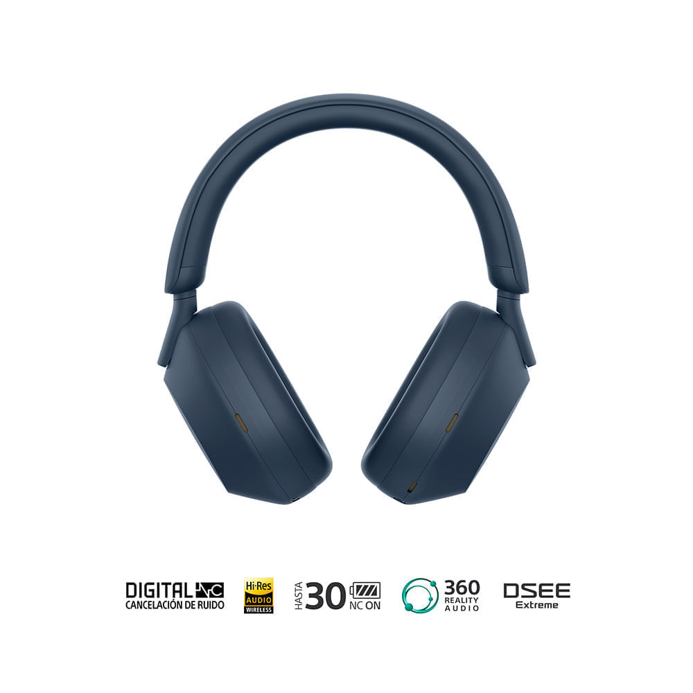 Imagen 2 del producto Audífonos con cancelación de ruido Sony WH-1000XM5/LMUC micrófono incorporado, máx. 30 horas, control de música y llamadas, azul