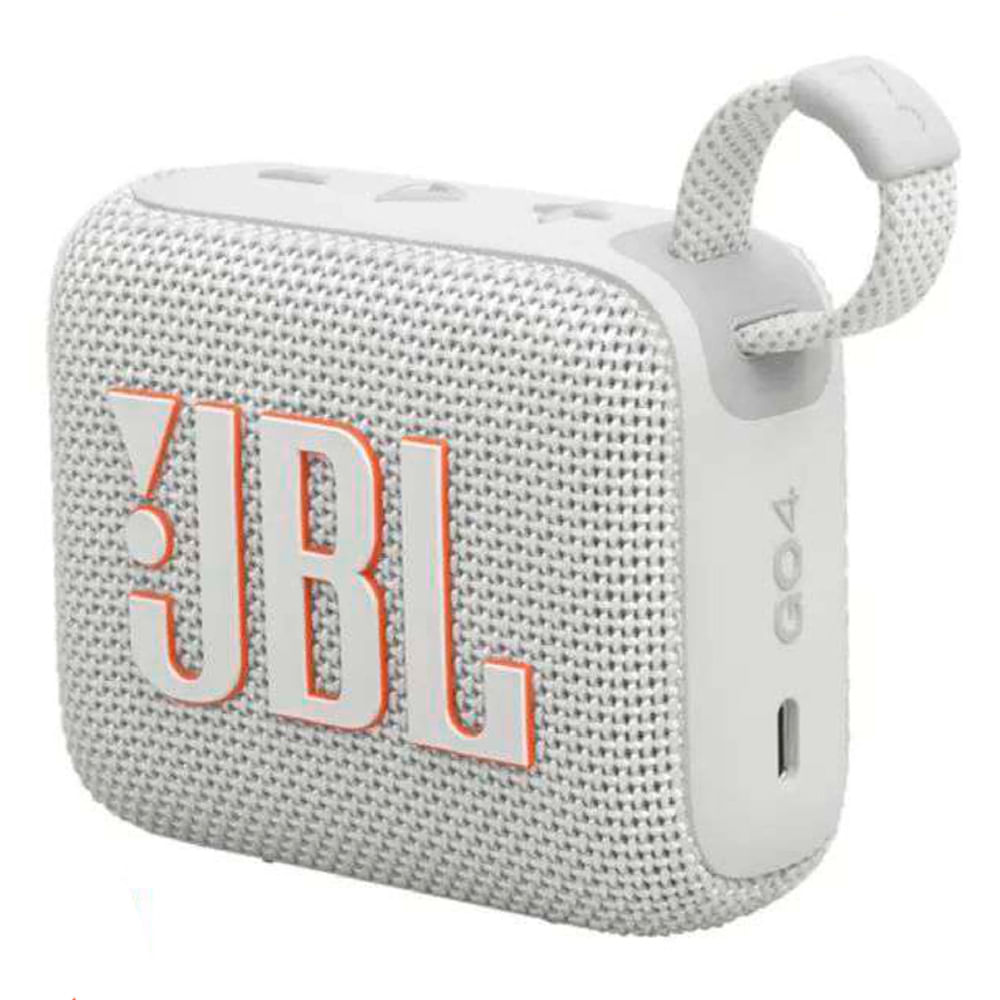 Parlante Bluetooth JBL Go 4 portátil IP67, sonido JBL Pro Sound, batería hasta 7 horas, blanco