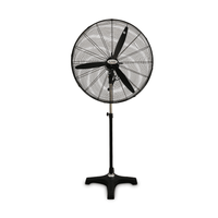 Ventilador Industrial Alfano 30”, 2 en 1 pared y pedestal, 210W, AL-IDEU30, negro