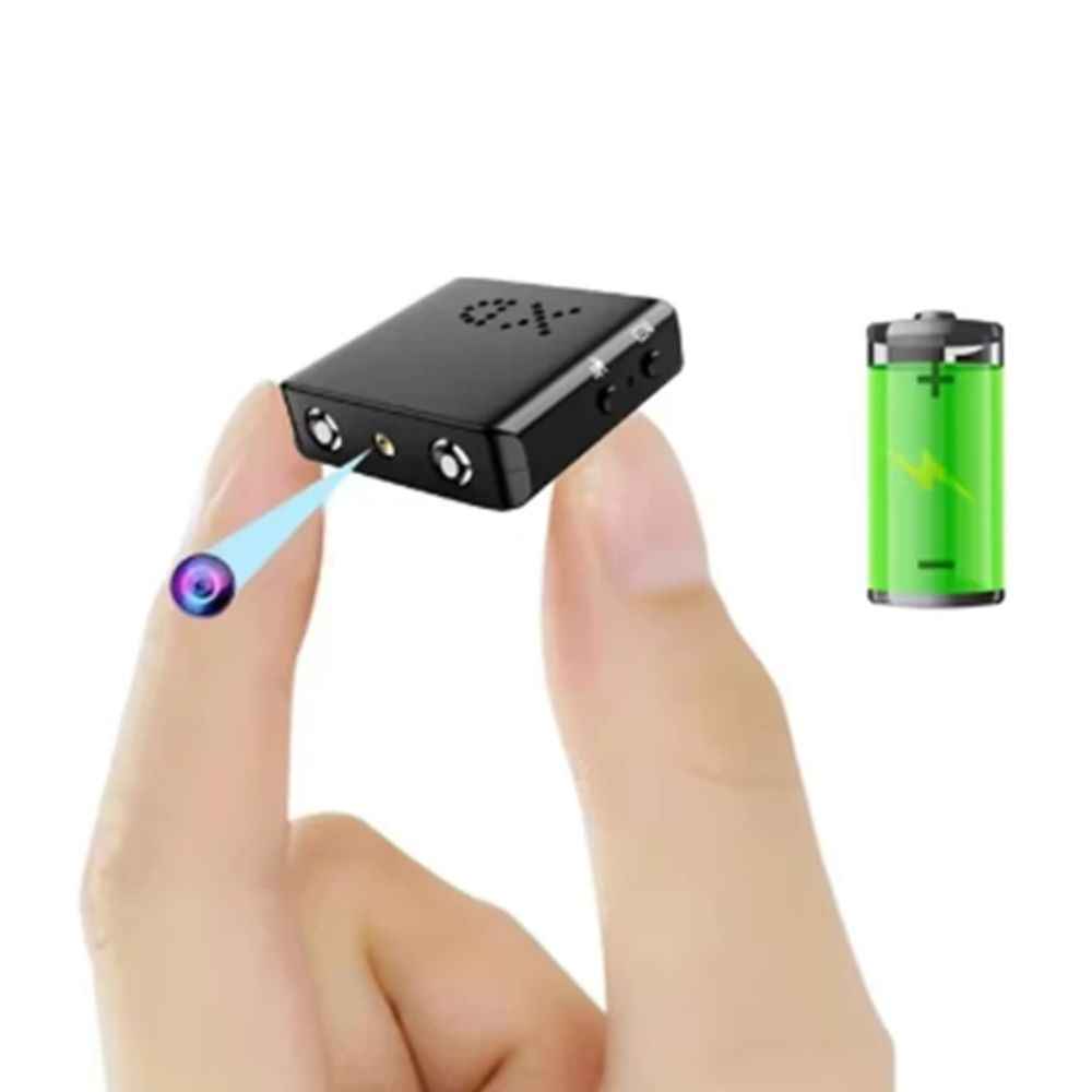 Mini cámara espía HD, super pequeña, micrófono, inalámbrica, negro