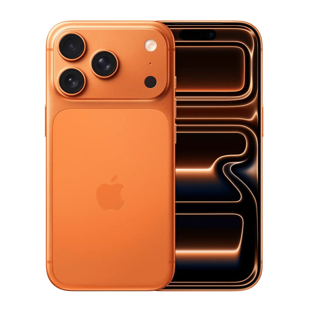 iPhone 17 Pro 256GB, 12GB RAM, cámara trasera 48MP y frontal 18MP, 6.3", cosmic orange