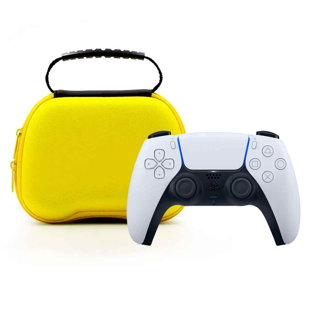 Estuche protector rígido para mandos DualSense PS5, PS4, Xbox y Switch, amarillo