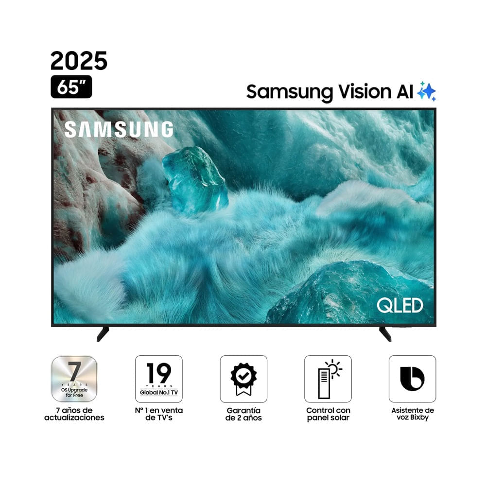 Imagen 2 del producto Smart TV Samsung 4K 65"" Ultra HD QLED Tizen integrado QN65Q7FAAGXPE 2025