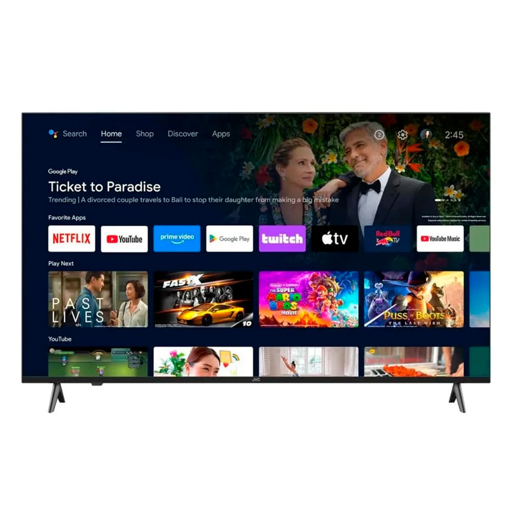Smart TV JVC 4K 65" Ultra HD LED, Android TV integrado, LT-65KB557 2025