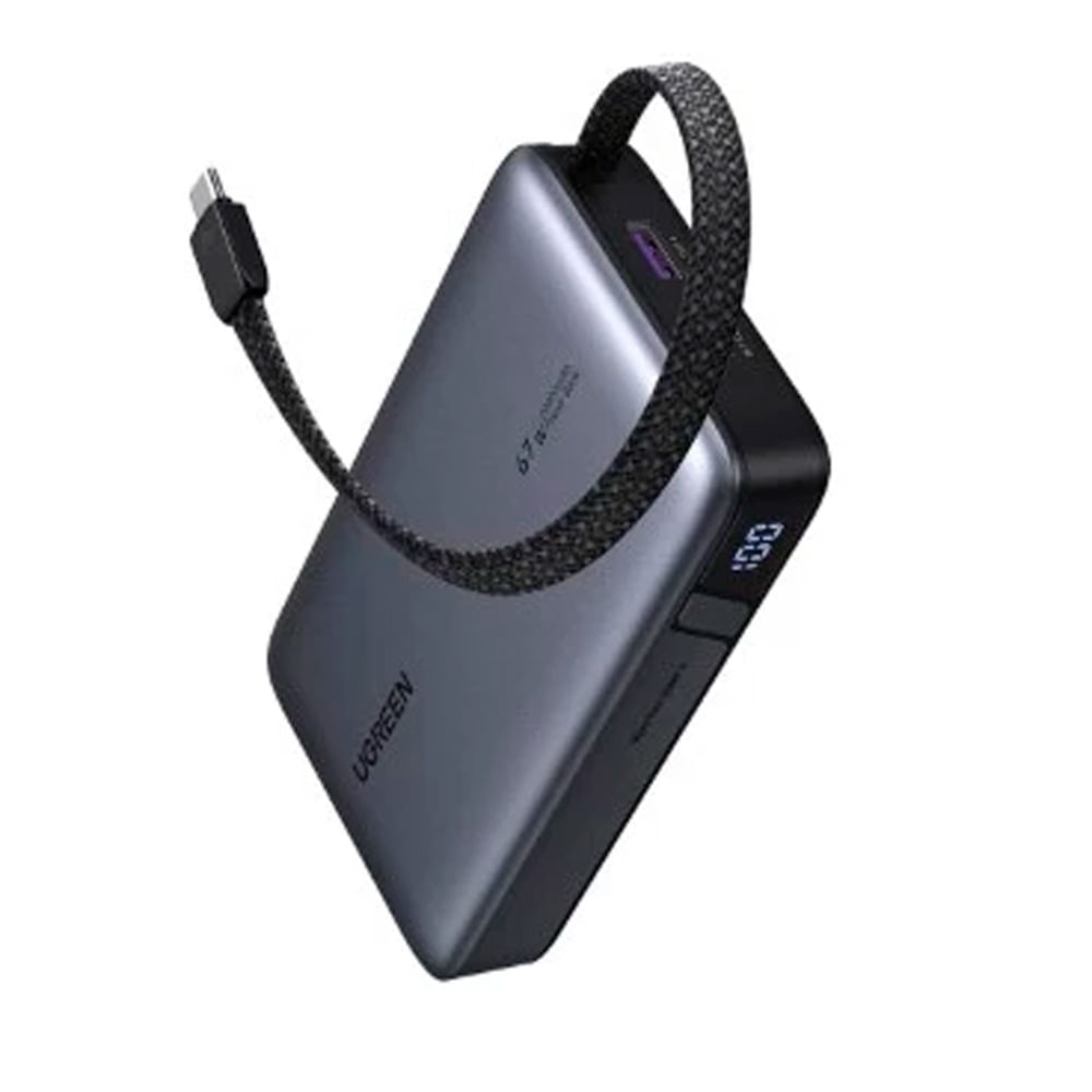 Imagen 2 del producto Batería externa Ugreen 55996B, 20000 mAh, 67W, 3 puertos carga rápida, negro