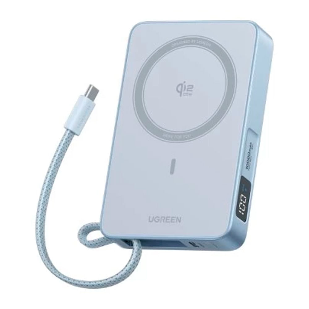 Batería externa Ugreen 65958B, 10000 mAh, 25W, 1 puerto carga rápida, gris