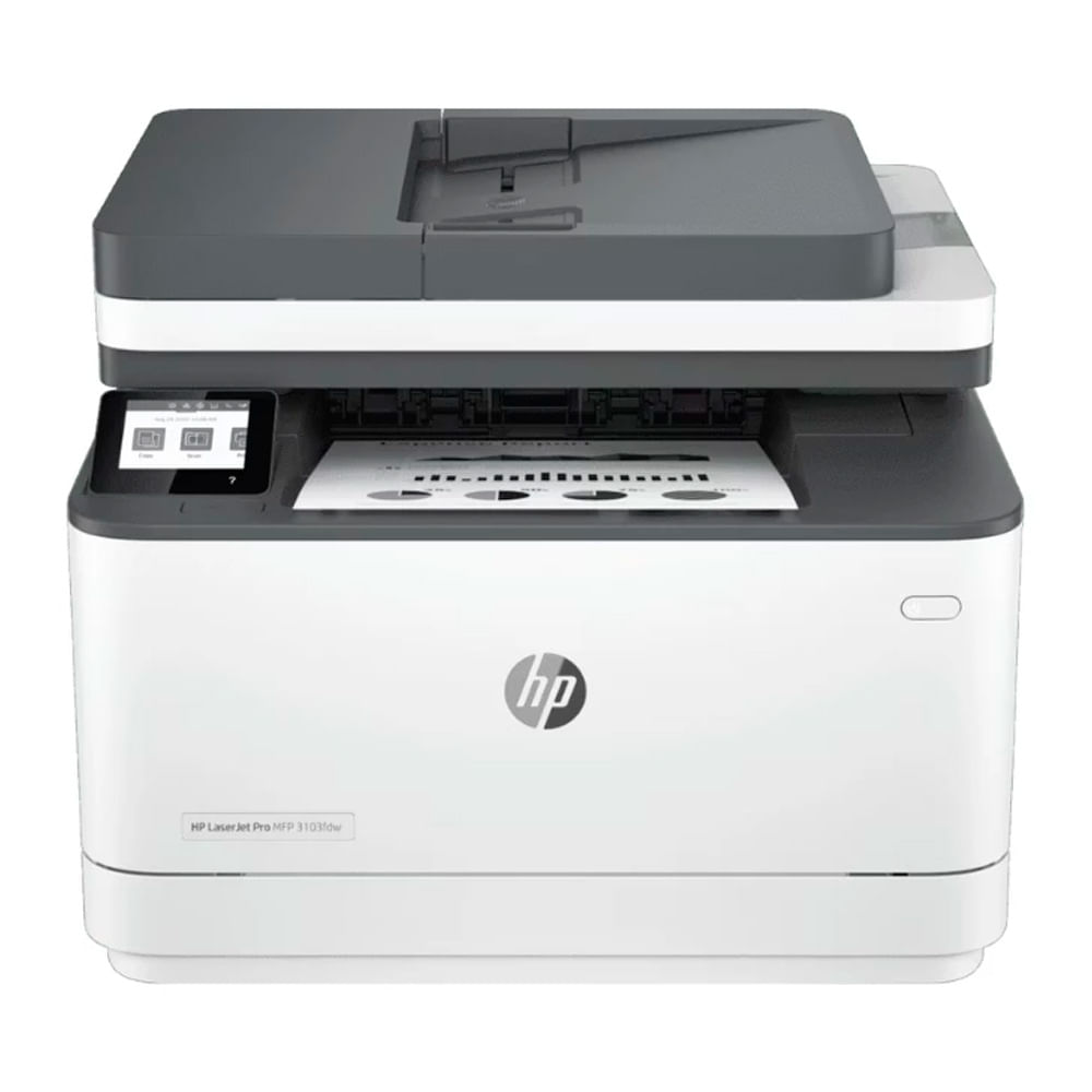 Impresora multifuncional láser HP LaserJet Pro MFP 3103fdw, inalámbrica, Wi-Fi, blanco y negro, usa cartuchos de tóner