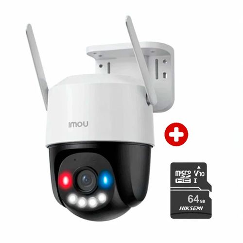 Cámara seguridad Imou Cruiser SC 3MP 2K PT 360°, Wi-Fi, exterior, blanco + Micro SD 64GB