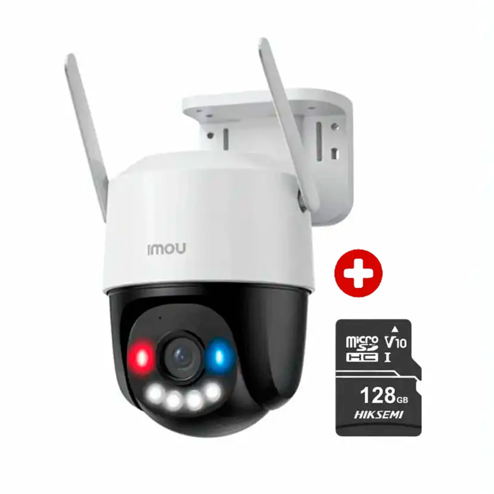 Cámara de seguridad Imou Cruiser SC 3MP 2K PT 360°, Wi-Fi, exterior, blanco + Micro SD 128 GB