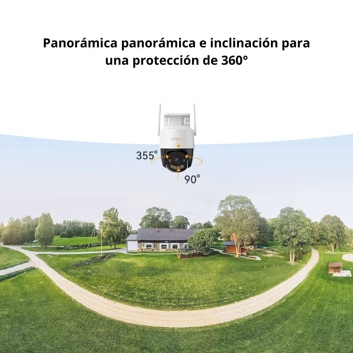 Imagen 2 del producto Cámara de seguridad Imou Cruiser SC 3MP 2K PT 360°, Wi-Fi, exterior, blanco + Micro SD 128 GB