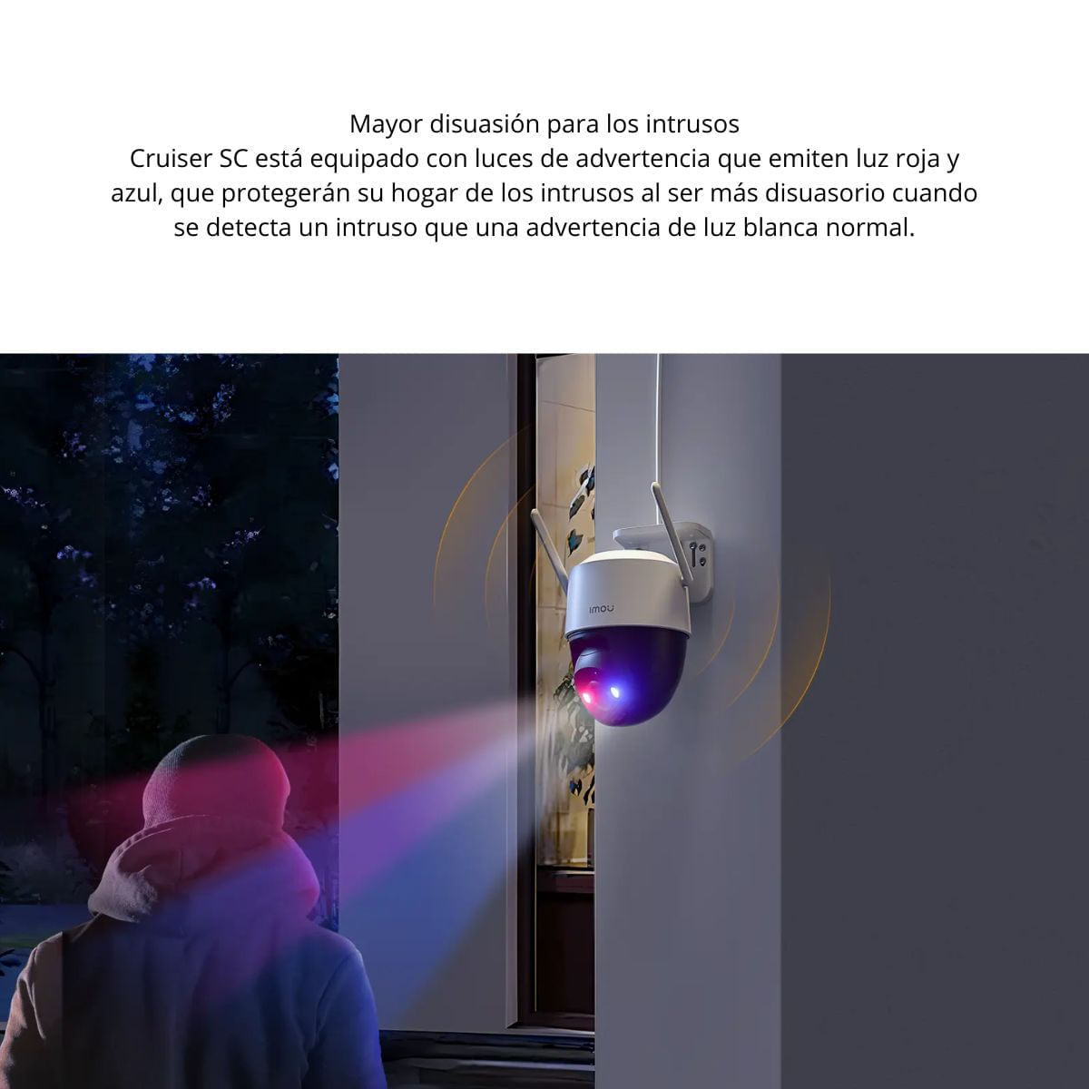 Imagen 2 del producto Cámara de seguridad Imou Cruiser SC 3MP 2K PT 360°, exterior, Wi-Fi, IP66, blanco