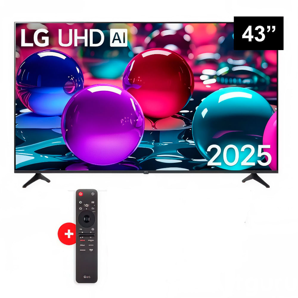 Smart TV LG 43" UHD AI 4K, Wi-Fi, webOS incorporado, 43UA7300 + control magic