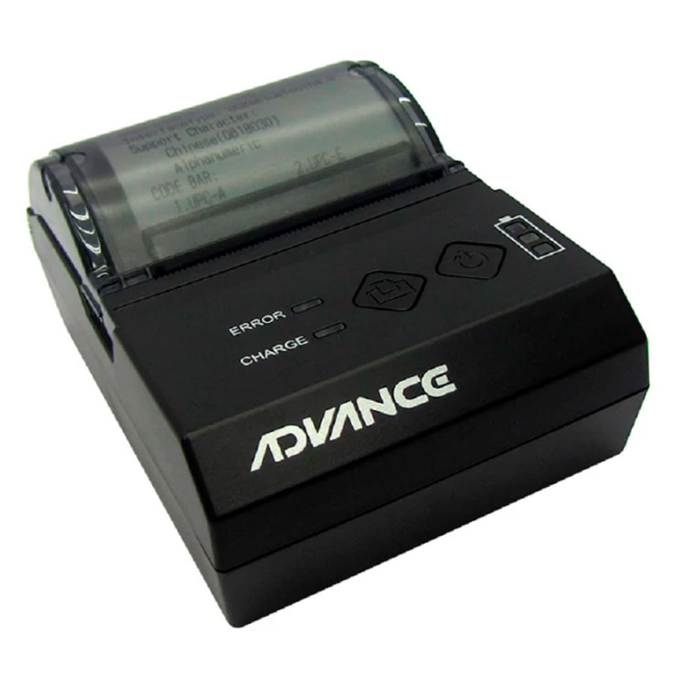 Impresora térmica inalámbrica Advance ADV-7011 POS, bluetooth y USB, impresión rápida 58 mm, portátil