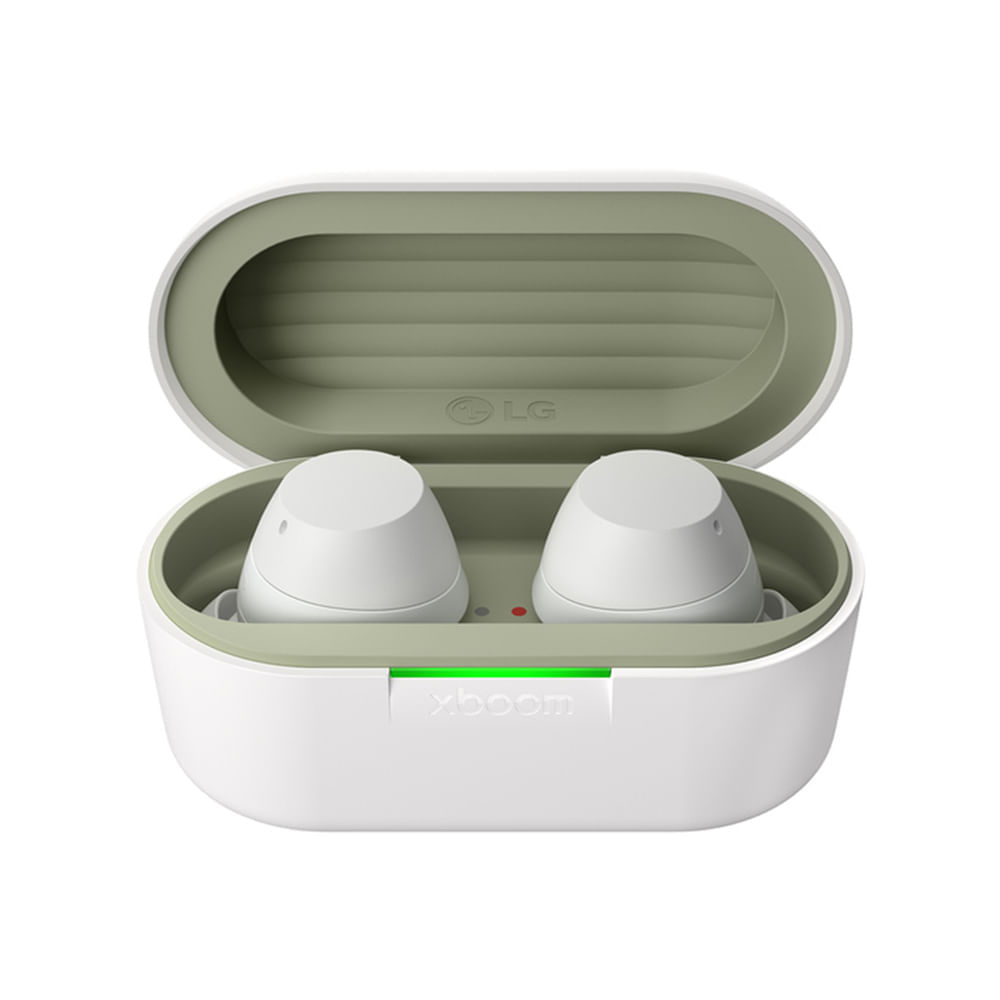 Audífonos bluetooth True Wireless LG Buds Lite resistente al agua IPX4, con cancelación de ruido, duración hasta 35 horas, blanco