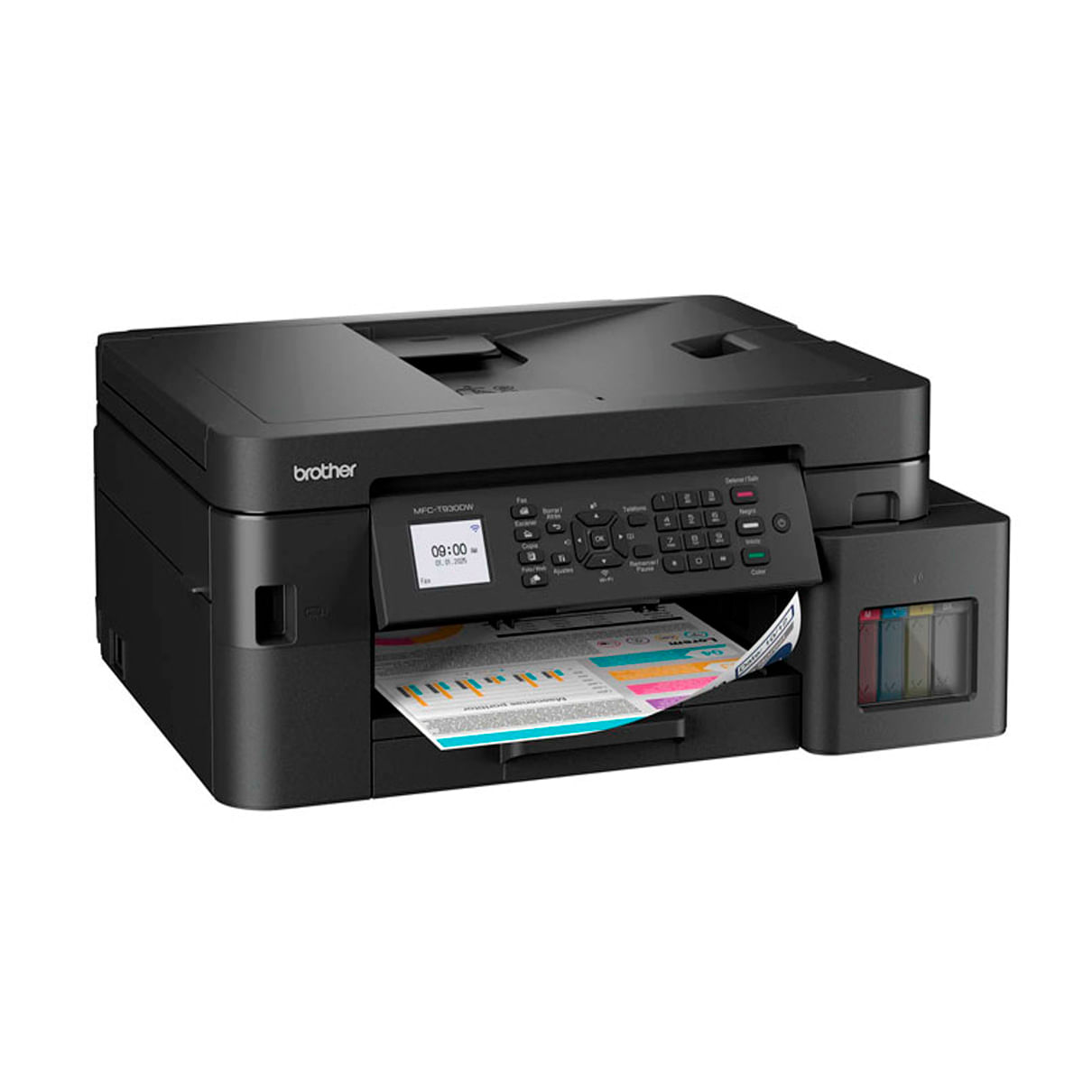 Imagen 2 del producto Impresora multifuncional Brother MFC-T930DW, inyección de tinta, inalámbrica, Wi-Fi, con tanques recargables