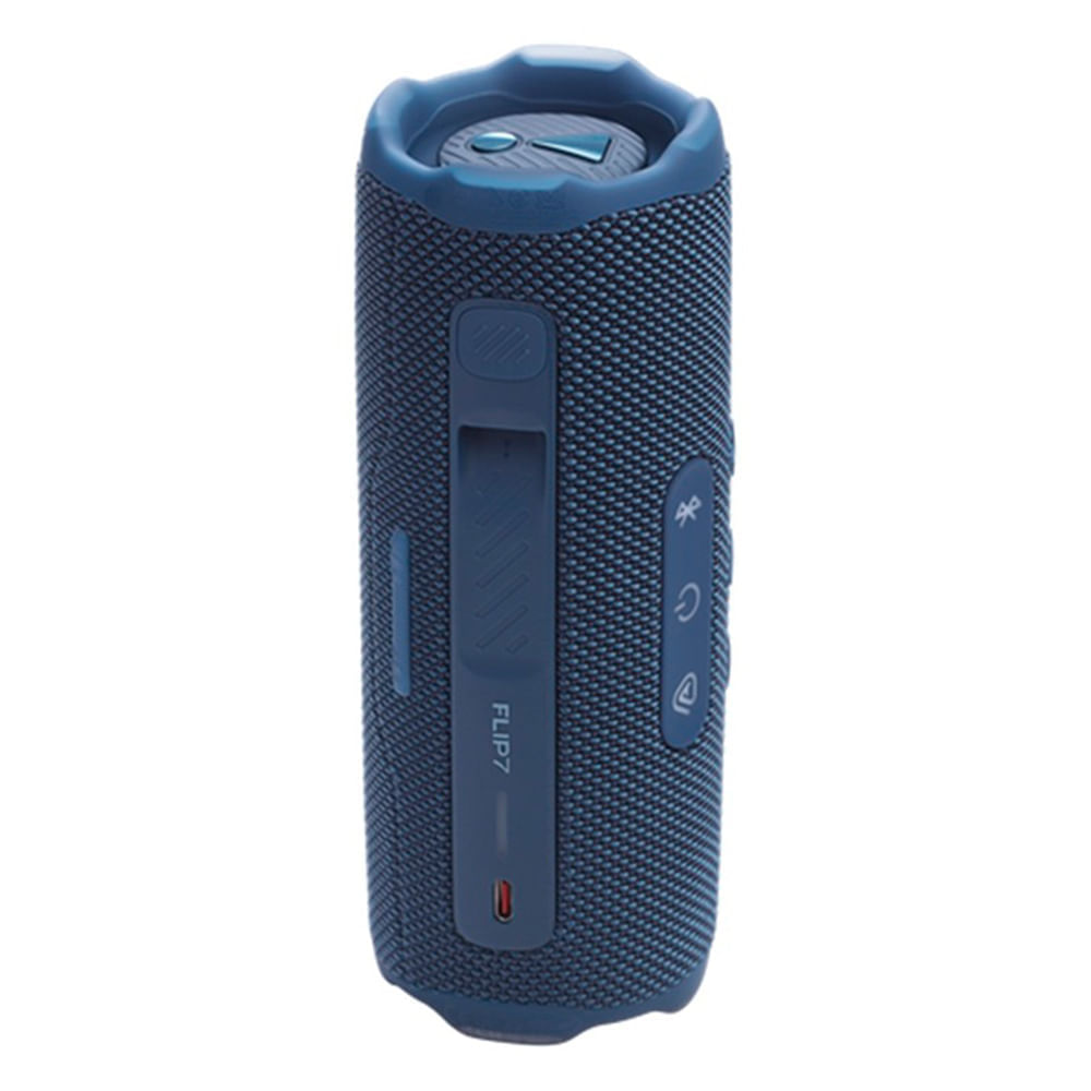 Imagen 2 del producto Parlante bluetooth JBL Flip 7 Auracast, potencia 35W, IA Sound Boost, resistente al agua IP67, hasta 12 horas de reproducción, azul