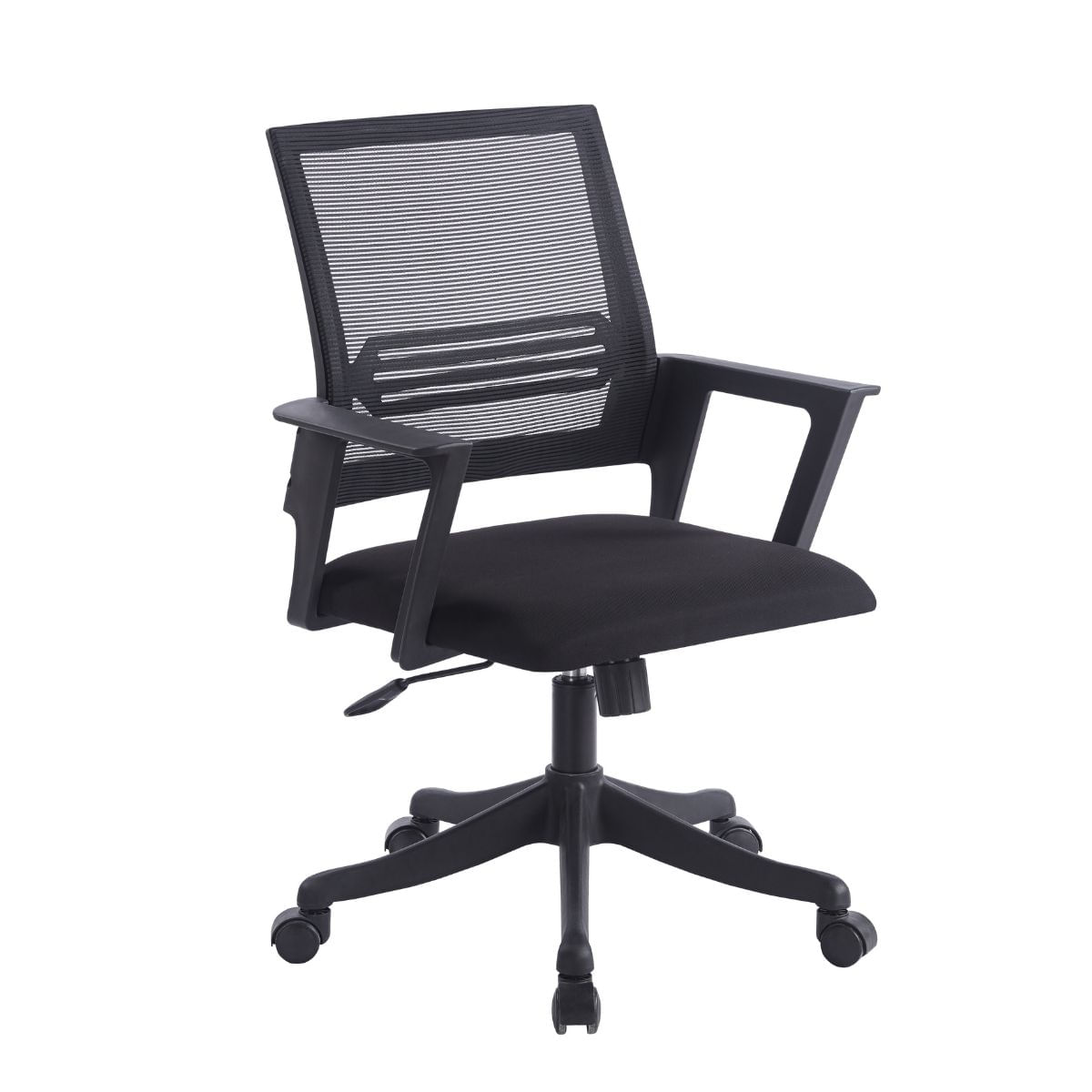 Imagen 1 del producto Silla ejecutiva ergonómica Workflow, respaldo de malla, soporte lumbar, reclinable 25°, giratoria 360°, negro