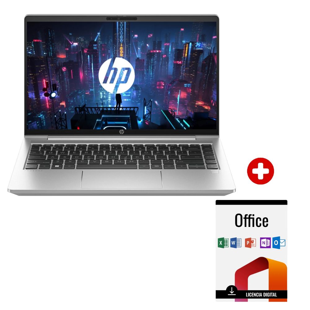 Combo: Laptop HP ProBook 440 G10, 14" Intel Core i5 1335U, 1TB SSD, 32GB RAM, Windows 11, teclado español + Office