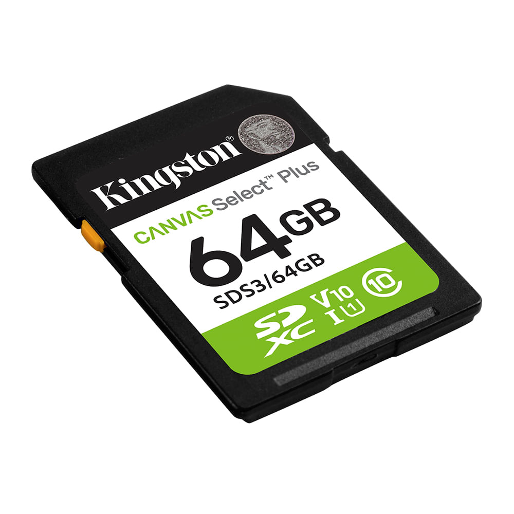 Imagen 2 del producto Tarjeta SDXC Kingston Canvas Select Plus Gen3 64GB, U1 V10, 100 MB/s