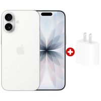 iPhone 17 5G 256GB, 8GB RAM, cámara trasera 48MP y frontal 18MP, 6.3″, white + cargador 20W
