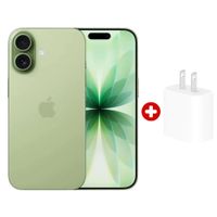 iPhone 17 5G 256GB, 8GB RAM, cámara trasera 48MP y frontal 18MP, 6.3"", sage + cargador 20W