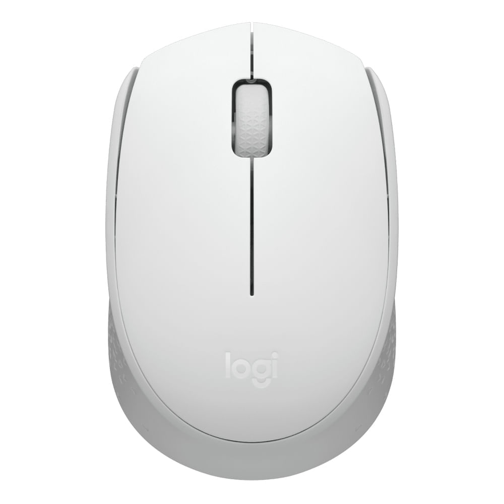 Mouse inalámbrico Logitech M170 compacto, 3 botones, usa pilas, diseño ambidiestro, blanco