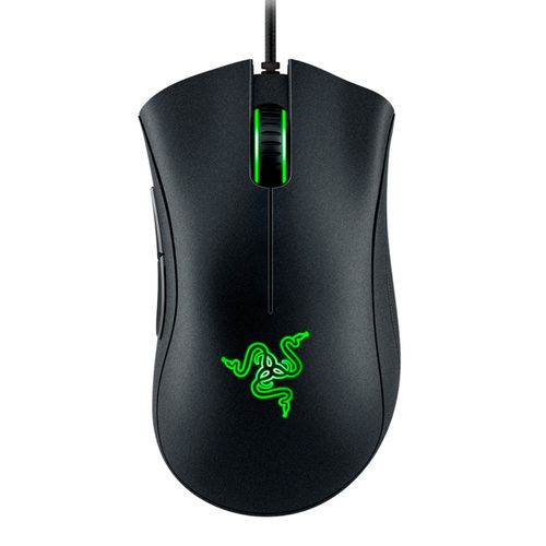 Mouse gamer Razer Deathadder Essential, 5 botones, 6400 dpi, luz verde, negro