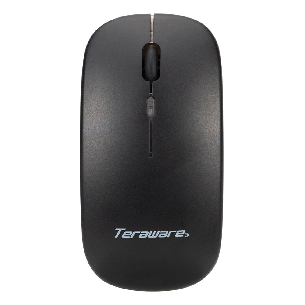 Mouse inalámbrico Coolbox Teraware MO-296W 1600dpi, bluetooth, 4 botones, receptor 2.4Ghz, recargable, negro