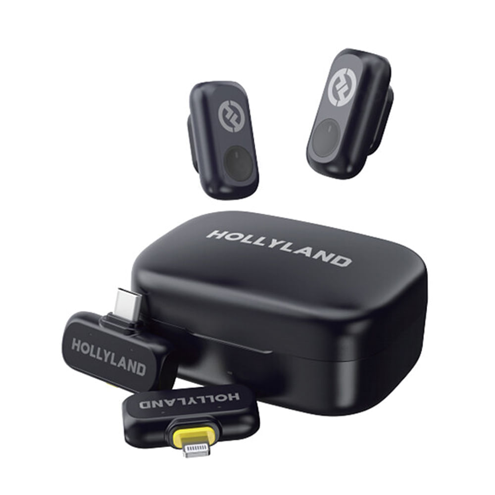 Micrófono inalámbrico Hollyland LARK A1, baja impedancia, USB-C, Lightning, gris