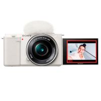 Cámara digital Alpha para Vlogs APS-C ZV-E10K ZV-E10K/WQ E38, con lente 16-50mm, micrófono incorporado, blanco