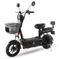 Bicimoto eléctrica Futur Zyro 350W, autonomía 35 km, batería grafeno removible, negro mate