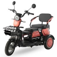 Trimoto eléctrica Futur Irix 600W, batería grafeno, autonomía hasta 40km, rosado golden