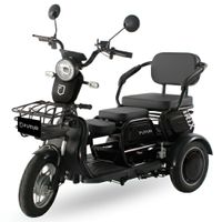 Trimoto eléctrica Futur Irix 600W, batería grafeno, autonomía hasta 40km, negro