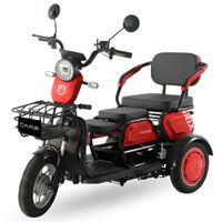 Trimoto eléctrica Futur Irix 600W, batería grafeno, autonomía hasta 40km, rojo