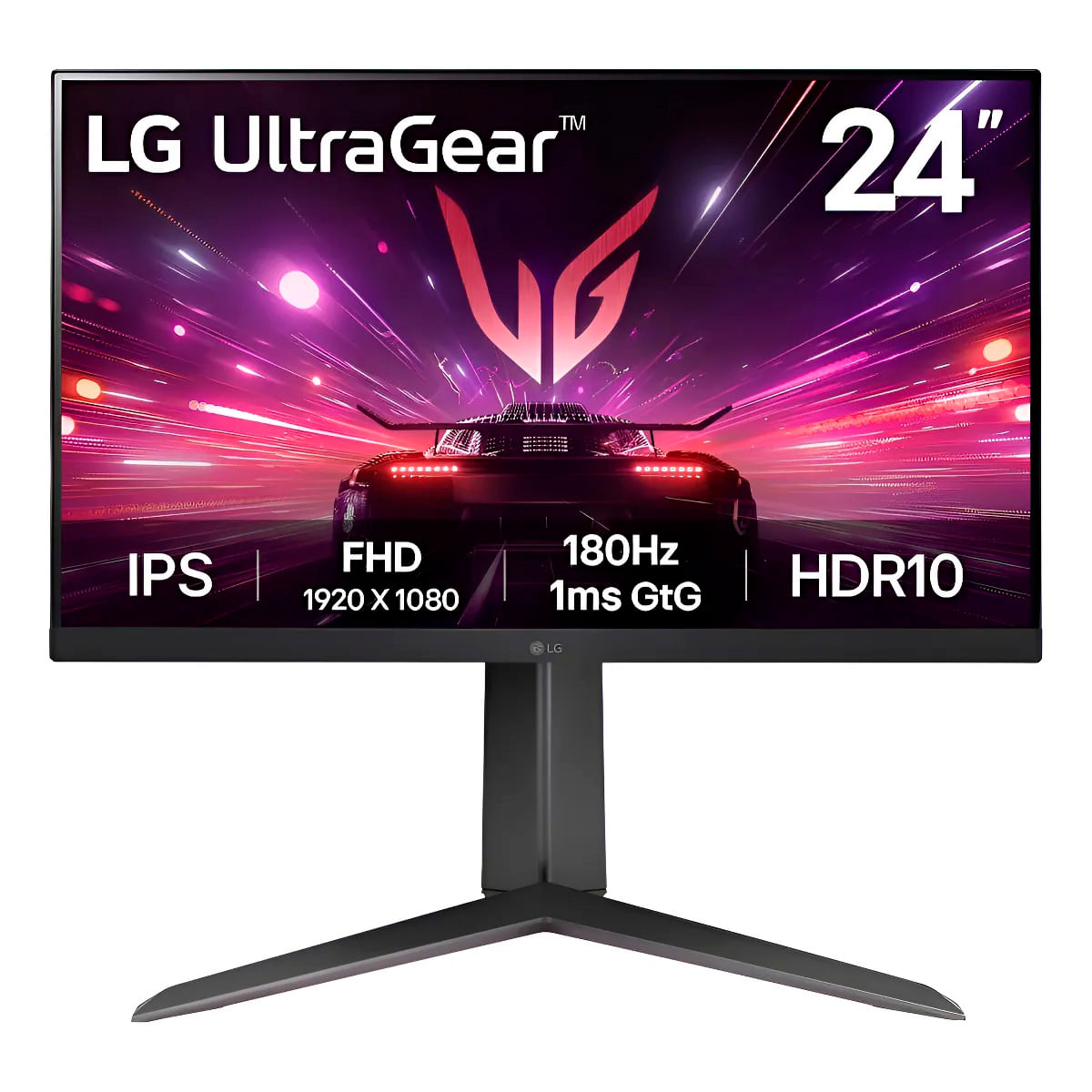 Monitor gamer LG UltraGear 24GS65F-B 24" IPS, 180 Hz, 1 ms, entradas HDMI y DisplayPort