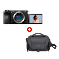 Cámara profesional mirrorless Sony Alpha a6700, APS-C 4K con inteligencia artificial + maletín de transporte LCS-U21, negro